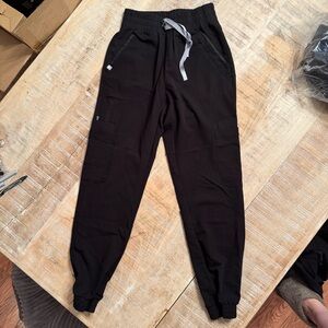 Women's Black 21-Pocket - Petite Slim Jogger Scrub Pants - XXS - Petite / Black